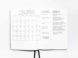 Bullet Journal Monthly Layout Goal Tracking Habit Tracking Monochrome Layout Bullet Journal Mood Tracker Ideas Bullet Journal Goals Layout Bullet Journal