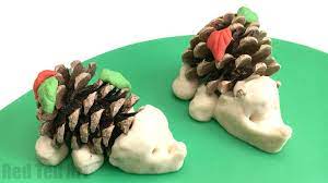 Novita 7 brothers, kolor nr 014 lub inny szyszka sosnowa 4 druty pończosznicze nr 2,5 szydełko nr 2. Easy Pine Cone Hedgehog Diy Red Ted Art Make Crafting With Kids Easy Fun