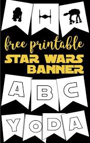 Star Wars Printables Free Star Wars Printable Banner Star Wars Kindergeburtstag Star Wars Geschenke Star Wars Baby