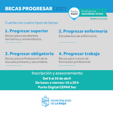 Te damos la bienvenida a progresar.acá vas a poder registrarte para ingresar al sistema de gestión personalizada donde encontrarás el formulario de inscripción y toda la información sobre la gestión de tu beca. Municipalidad De La Rioja Receptaremos Inscripciones Para La Beca Progresar En Punto Digital A Partir De Hoy Y Hasta El 30 De Abril Receptaremos Las Inscripciones Y Asesoramiento Para Las Becas