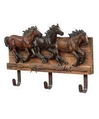 Horses Wall Hook Rustic Entranceway Hooks Horse Wall Cowboy Pillow Western Pillows
