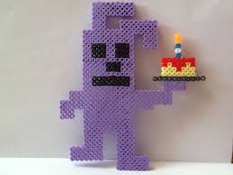 Five Nights At Freddy S Bonnie The Bunny 8 Bit Perler Bead Art Perler Bead Art Bead Art Perler Bead Patterns