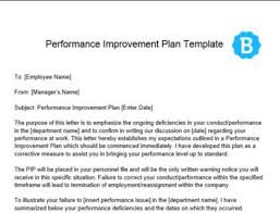 Essential points about letter of acknowledgement. Performance Improvement Plan