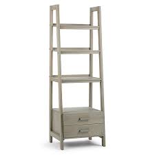 Building a ladder bookshelf can easily be done in a weekend. Simpli Home Sawhorse 72 Inch Ladder Shelf Bookcase With Storage Drawers Bed Bath Beyond