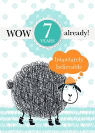 Birthday Wishes For Employee Email Employee Anniversary 7 Years Fun Sheep Illustration Card Ad Spon Years Anniversary Employee Fun