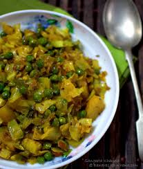 Patta Gobhi Matar Wali Subzi Cabbage And Peas Dry Curry Indian Vegetable Recipes Cabbage Recipes Indian Indian Food Recipes Vegetarian