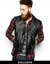 Reclaimed Vintage Sleeveless Leather Jacket Leather Jacket Leather Jacket Men Leather Bomber Jacket