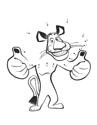 Desenhos de madagascar para imprimir e depois pintar e colorir. Desenho De Colorir Com Numeros Alex De Madagascar Para Colorir Tudodesenhos
