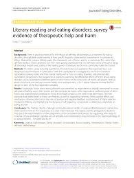 Marya hornbacher sustained both anorexia and bulimia through five lengthy hospitalizations, endless therapy, the loss of may need free signup required to download or reading online book. Pdf Literary Reading And Eating Disorders Survey Evidence Of Therapeutic Help And Harm