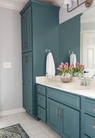 Additionally, bathroom cabinets can be both practical and appealing in providing storage in highly trafficked and usually confined spaces. Bathroom Vanity Cabinet Color Trends For 2020 Hunker Bathroom Cabinet Colors Bathroom Cabinet Makeover Beautiful Bathroom Vanity