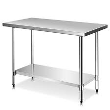 Kitchen tables, dining tables, kitchen table for cooking. Costway 24 X 48 Stainless Steel Food Prep Work Table Commercial Kitchen Worktable Walmart Canada