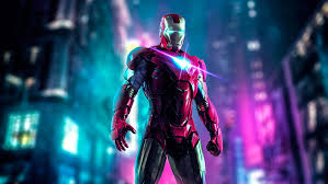 Perfect screen background display for. Iron Man Neon Wallpapers Wallpaper Cave