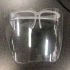 Face shield protects from unwanted substances like dust and airborne particles. Full Face Shield New Nopeet Face Shield Acrylic With Glasses Eyeglass Visor Wrap Large Mirror Oversized Cheap Sunglasses Exaggerated Transparent Clear Thick Half Face Shields With Pouch Black Bags Wholesale Nopeet Pwatch