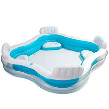 Intex Swim Center Family Lounge Inflatable Pool 90 X 90 Https Www Amazon Com Dp B000o1b04u Ref Family Lounge Pool Inflatable Pool Family Inflatable Pool