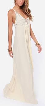 Hippie Hippie Chic Cream Maxi Dress Cream Maxi Dress Crochet Maxi Dress Maxi Dress