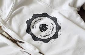 Zipped Hoodie Screen Print Logo Mockup Medialoot Screen Printing Print Logo Logo Mockup