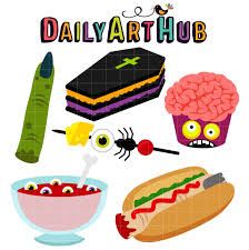 Holloween pumpkin clipart halloween pumpkinclip art by saclipart. Halloween Party Foods Clip Art Set Daily Art Hub Free Clip Art Everyday