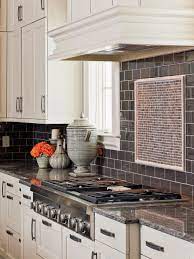 However, somelight blue subway tiles are installed vertically between one row and another to create defined borders. Smoky Gray Subway Tile In White Kitchen Hgtv