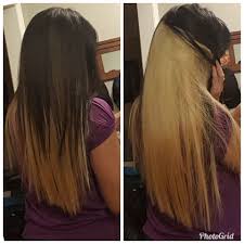 I have blonde hair, would i be able to dye it purple without bleaching it? Black Hair On Top Blonde Underneath Hair Styles Blonde Underneath Hair Hair