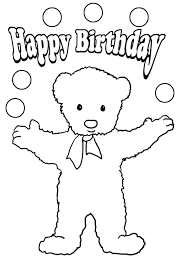 Happy birthday black and white cute. Birthday Coloring Pages