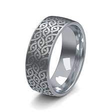Titanium Ring Engraved Interlaced Triad Etsy Titanium Rings Titanium Wedding Rings Engraved Rings