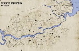 Map From Video Game Red Dead Redemption Game Is Set In The Old West Red Dead Redemption Mapa 1