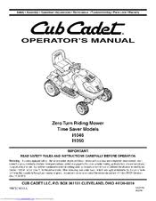 The engine horsepower information is provided by the engine manufacturer to be used for comparison purposes only.see your local cub cadet dealer for warranty details.pricing disclaimer: Cub Cadet I1046 Manuals Manualslib