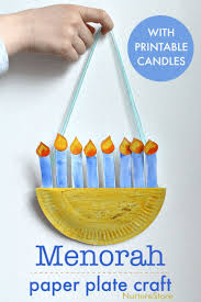 Easy Paper Plate Menorah Craft With Printable Template Nurturestore Hannukah Crafts Hanukkah Crafts Kids Hanukkah Crafts