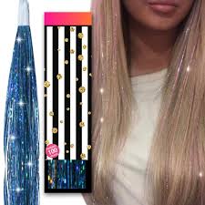 At a hair salon, you can get a number of services beyond a simple hair cut like a manicure or hair coloring. Amazon Com Hair Tinsel Glitter Strands By Hair Dazzle 100 X 40 Inch Holographic Fairy Extensions Aqua Blue Color Salon Quality Safe For Kids Perfect Christmas Party