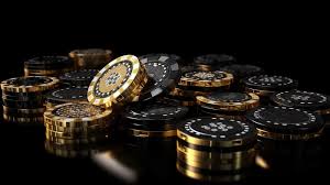 Casino Chips Rendered 3d Image Of Black And Gold With Diamond Inserts On A  Dark Background Backgrounds | JPG Free Download - Pikbest