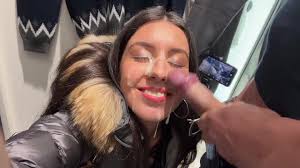 Katty West - Cumwalk in Public Shopping Mall - Facial Cum Dripping