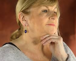 Superbe Boucles D'oreilles Clous Art Déco Doré Antique Serti CZ Lapis  Lazuli Bleu Onyx Noir Ovale Vintage Style 1920s Great Gatsby Légères