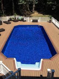 Three weeks ago liner installed and the pb's foreman started filling the pool. Fox Ultimate Grecian Ultra Modern Pool Patio