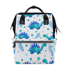 Watercolor Dinosaur Diaper Bag Backpack for Moms Seychelles | Ubuy