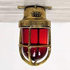 Red Port Side Light Brass Navigation Light Bigshipsalvage Navigation Lights Side Lights Nautical Lighting