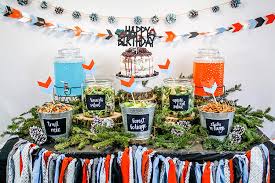 Nothing makes a camping themed birthday party more fun than making your own s'mores or filling up your own bag of trail mix. Camping Birthday Party Decorations Boys Girls Campsite Camping Birthday Party Supplies Camping Birthday Cake Topper Glittery Camping Themed Party Happy Birthday Cake Topper Toys Games Cake Cupcake Toppers Kiririgardenhotel Com