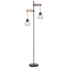 Hohenverstellbare Stehlampe Aus Natur Holz Mina