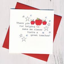 In other words, use your own words as. Teacher Thank You Card