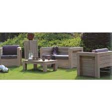 salon de jardin ecolo 4 pces bois de sapin 2bois decoration exterieur jardins salon de jardin