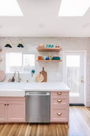 The Mindwelling Our Kitchen Reveal Studio Diy Pink Kitchen Cabinets Home Kitchen Remodel