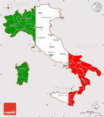 Flag Simple Map Of Italy Italy Map Map Italy