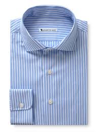 The page will be updated several times a day. Digea Poplin Light Blue Striped Shirt Tufo 2
