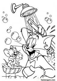 Printable Tom And Jerry Takes A Shower Coloring Page Printable Coloring Pages For Kids Cartoon Coloring Pages Witch Coloring Pages Disney Coloring Pages