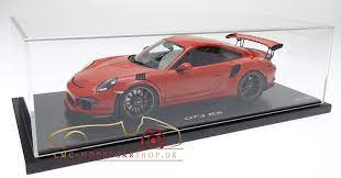 Test car covered with minimal camouflage. Porsche 911 991 Gt3 Rs Lavaorange Porsche Museum Cmc Modelcarshop