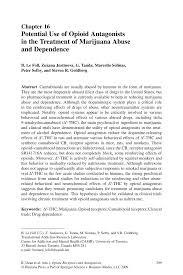 PDF) Potential Use of Opioid Antagonists in the Treatment of Marijuana  Abuse and Dependence