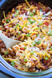 This just takes a few minutes to prep, and the slow cooker does all the work. Slow Cooker Vegetarian Chili Mac Kristine S Kitchen