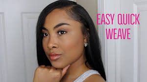 Double weft with minimal shedding. Quick Weave Tutorial First Time Onyx Hair Youtube