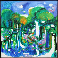 Maybe you would like to learn more about one of these? Ronald Julius Christensen Path Of Blues Acrylic On Board Signed L R In 2021 Painting Art Art Painting