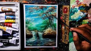 Melukis dengan menggunakan cat air adalah kemampuan yang menjanjikan dan ekspresif. Tutorial Cara Melukis Air Menggunakan Cat Akrilik Youtube