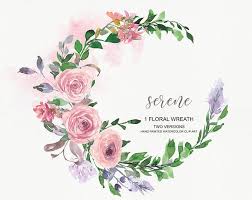 Pastel Rozen Kleine Bloemen Krans Kleurrijke Bloemenkrans Etsy Wreath Watercolor Wreath Drawing Flower Drawing